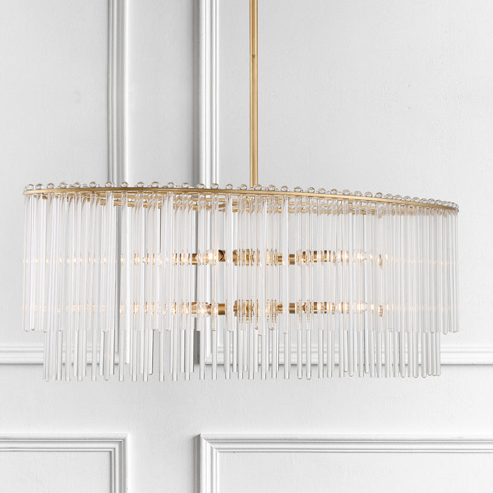 Crystorama 398-GA Eight Light Chandelier, Antique Gold
