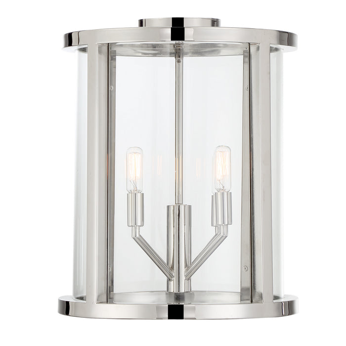 Crystorama DEV-B8004-PN_CEILING Four Light Semi Flush Mount, Polished Nickel