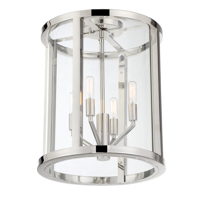 Crystorama DEV-B8004-PN_CEILING Four Light Semi Flush Mount, Polished Nickel