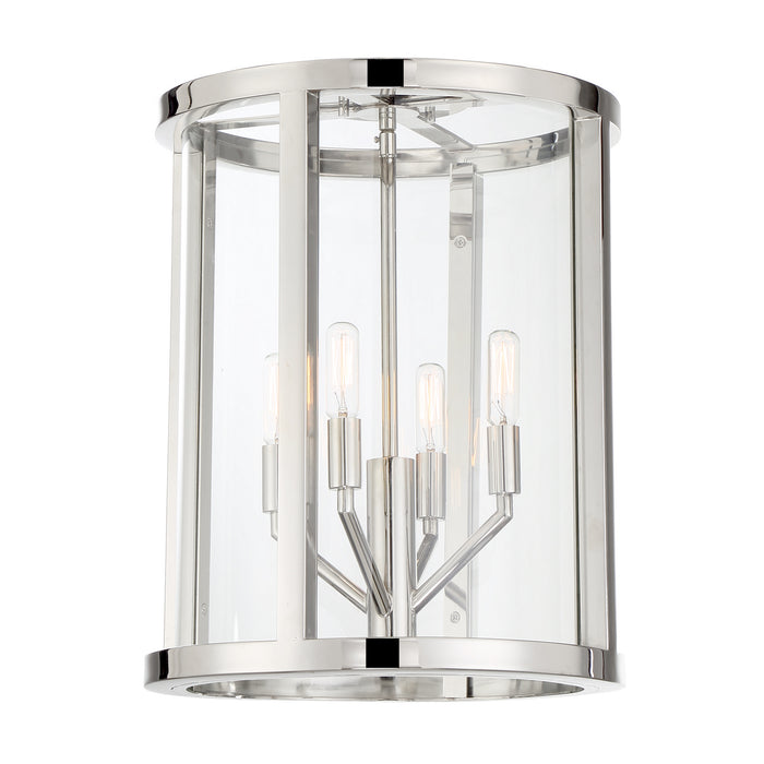 Crystorama DEV-B8004-PN_CEILING Four Light Semi Flush Mount, Polished Nickel