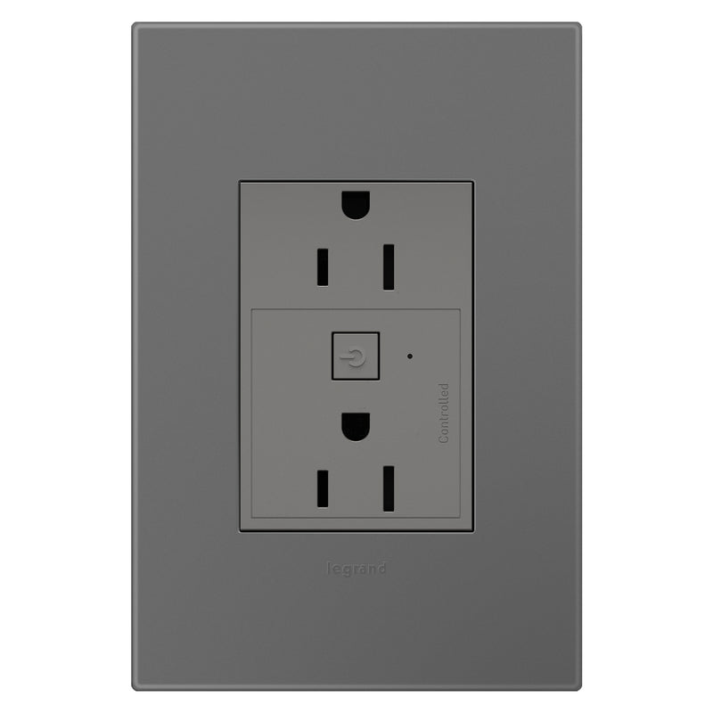 Legrand WNAR153M1 Plus-Sized 15A Outlet, Magnesium
