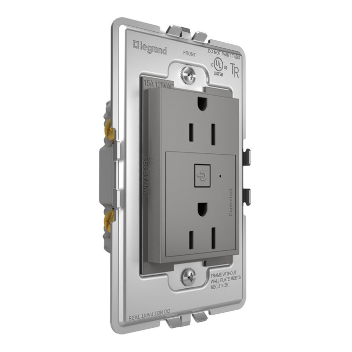 Legrand WNAR153M1 Plus-Sized 15A Outlet, Magnesium