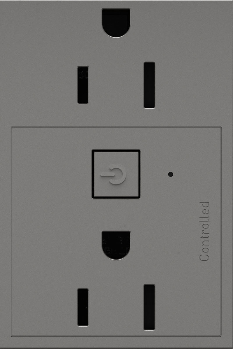 Legrand WNAR153M1 Plus-Sized 15A Outlet, Magnesium