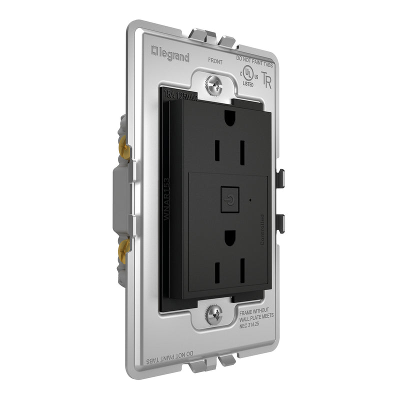 Legrand WNAR153G1 Plus-Sized 15A Outlet, Graphite