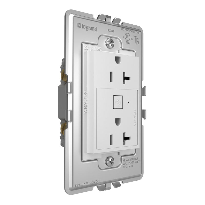 Legrand WNAR203W1 Plus-Sized 20A Outlet, White