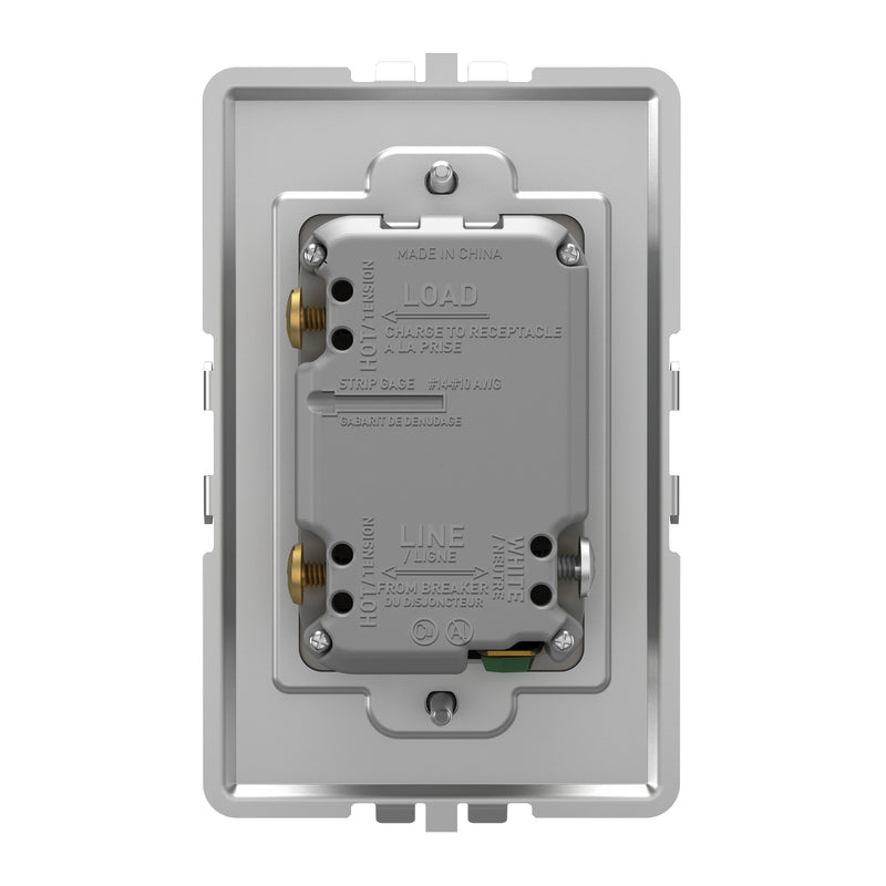 Legrand WNAR203M1 Plus-Sized 20A Outlet, Magnesium