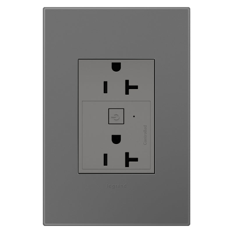 Legrand WNAR203M1 Plus-Sized 20A Outlet, Magnesium