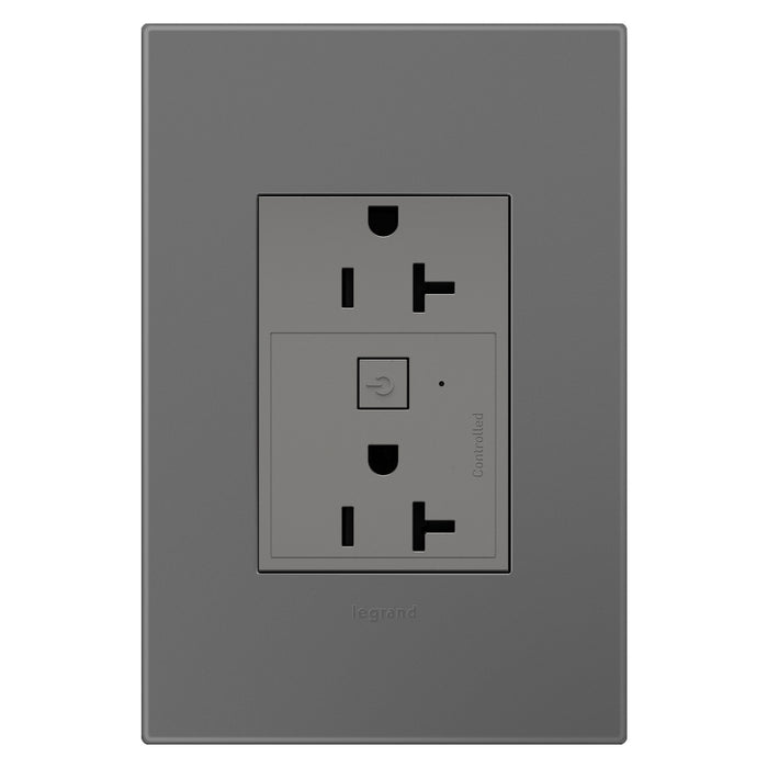 Legrand WNAR203M1 Plus-Sized 20A Outlet, Magnesium