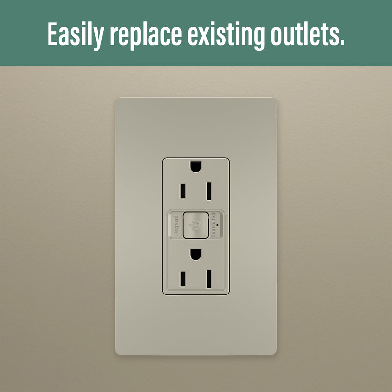 Legrand WNRR15NI 15A Outlet, Nickel