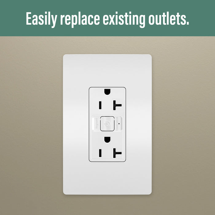 Legrand WNRR20WH 20A Outlet, White