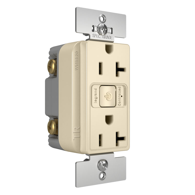 Legrand WNRR20LA 20A Outlet, Light Almond