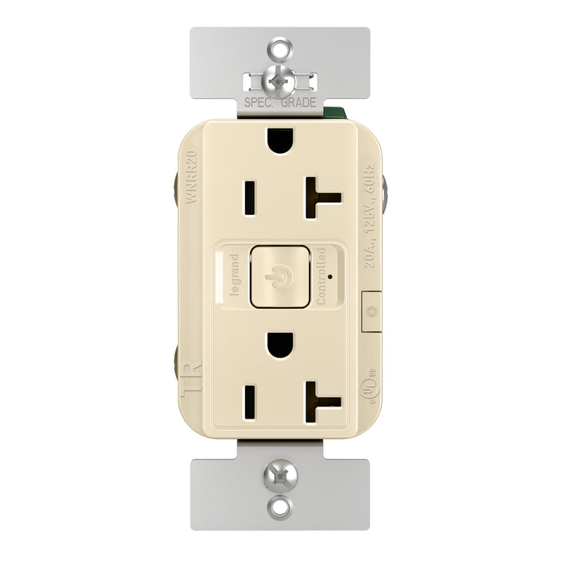 Legrand WNRR20LA 20A Outlet, Light Almond