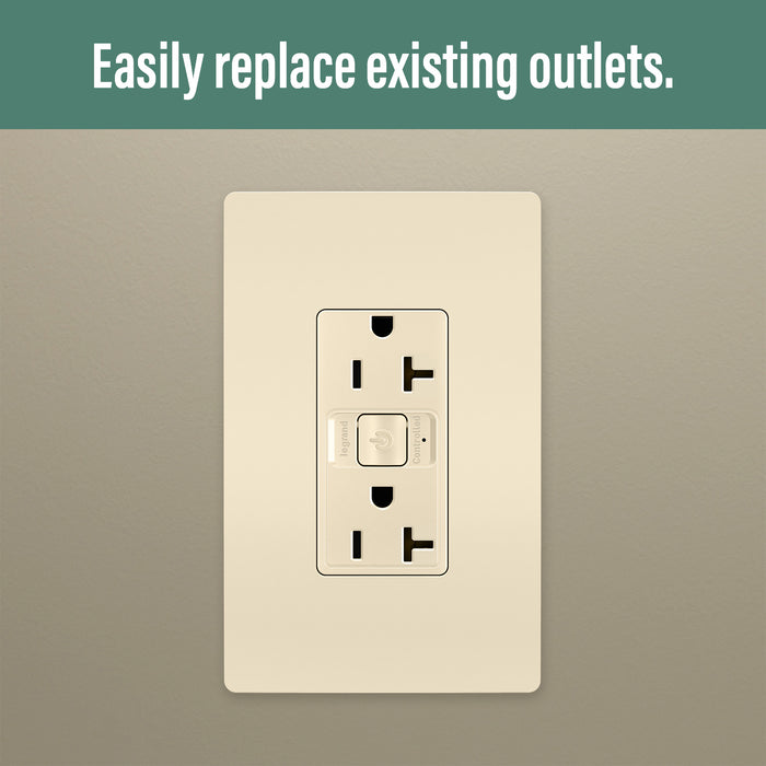 Legrand WNRR20LA 20A Outlet, Light Almond