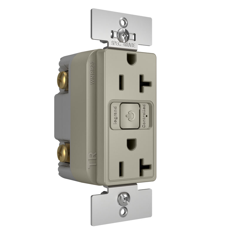 Legrand WNRR20NI 20A Outlet, Nickel