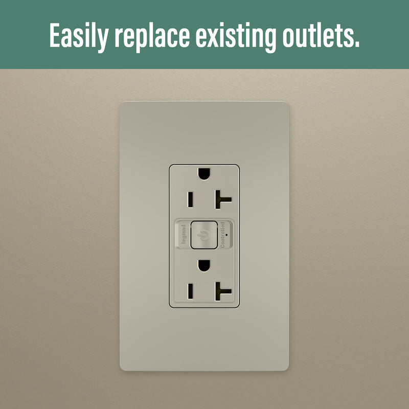 Legrand WNRR20NI 20A Outlet, Nickel