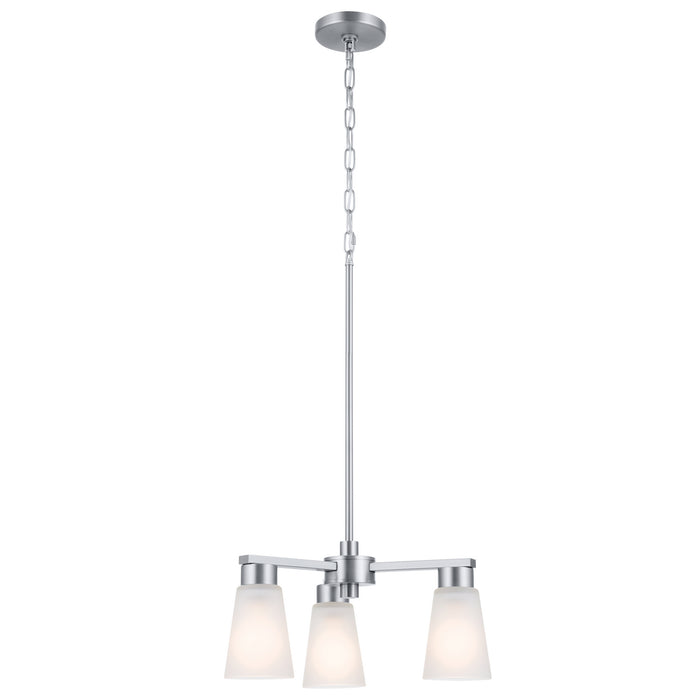 Kichler 52435NI Three Light Chandelier, Brushed Nickel