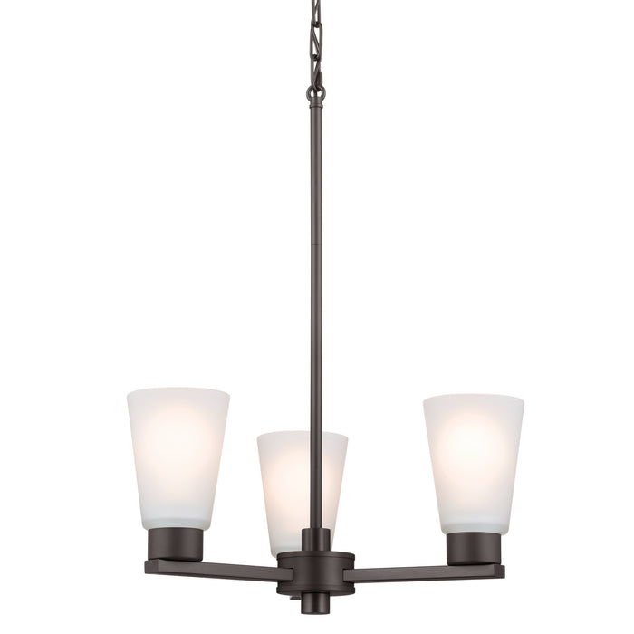 Kichler 52435OZ Three Light Chandelier, Olde Bronze