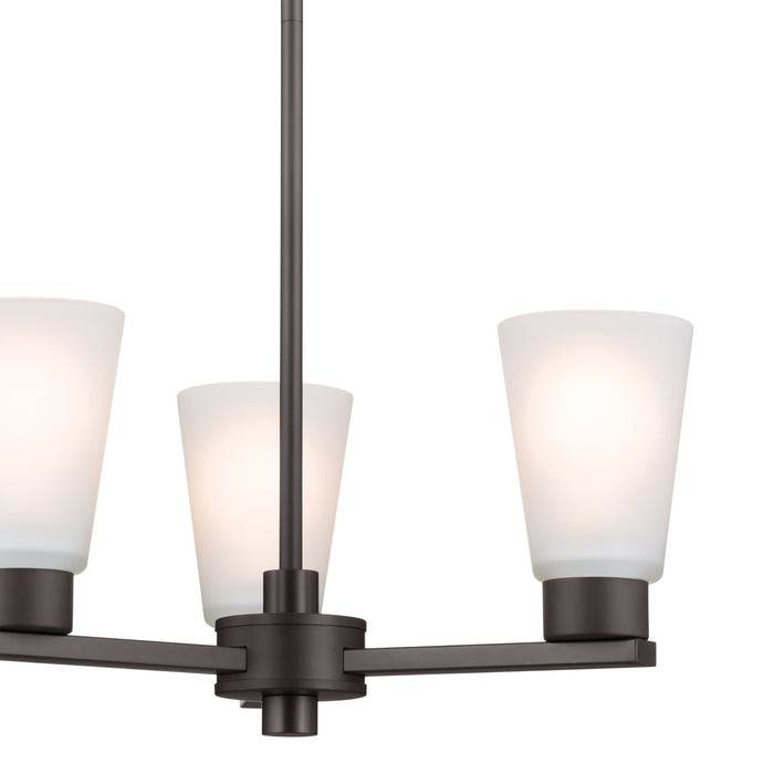 Kichler 52435OZ Three Light Chandelier, Olde Bronze