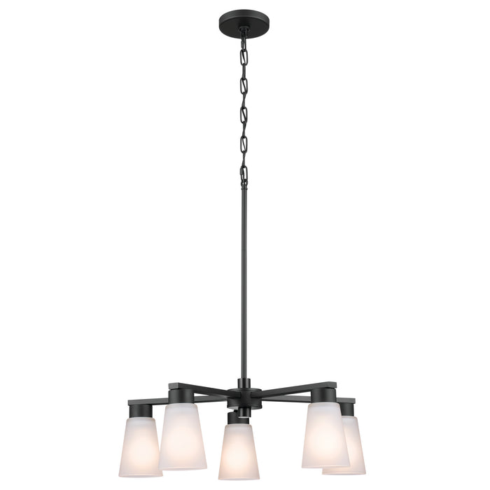Kichler 52436BK Five Light Chandelier, Black