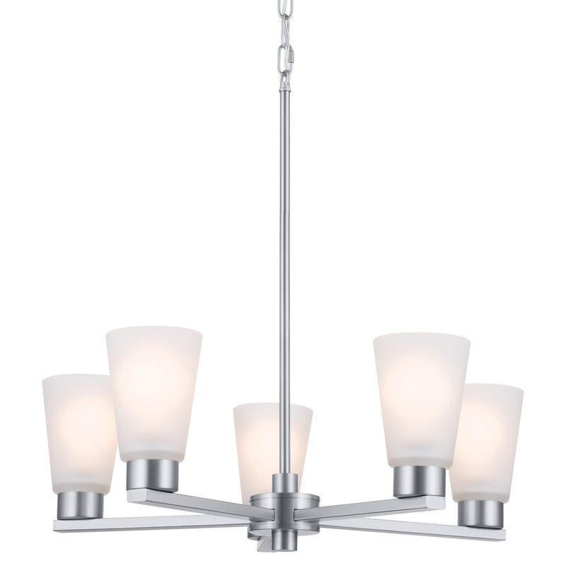 Kichler 52436NI Five Light Chandelier, Brushed Nickel