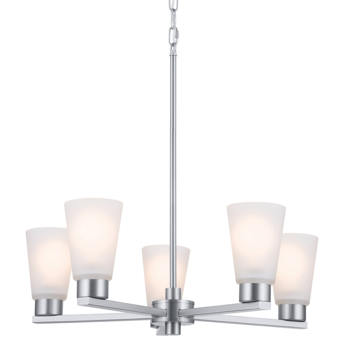 Kichler 52436NI Five Light Chandelier, Brushed Nickel