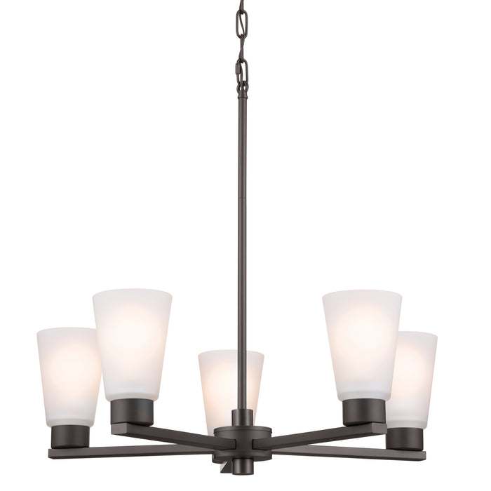 Kichler 52436OZ Five Light Chandelier, Olde Bronze