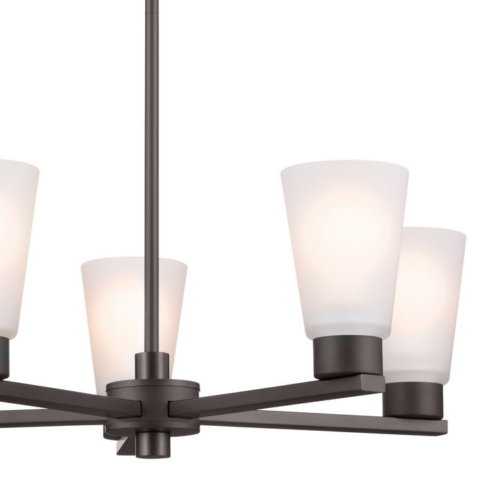 Kichler 52436OZ Five Light Chandelier, Olde Bronze
