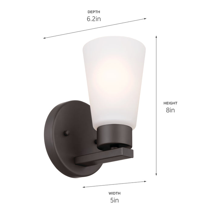 Kichler 52437OZ One Light Wall Sconce, Olde Bronze