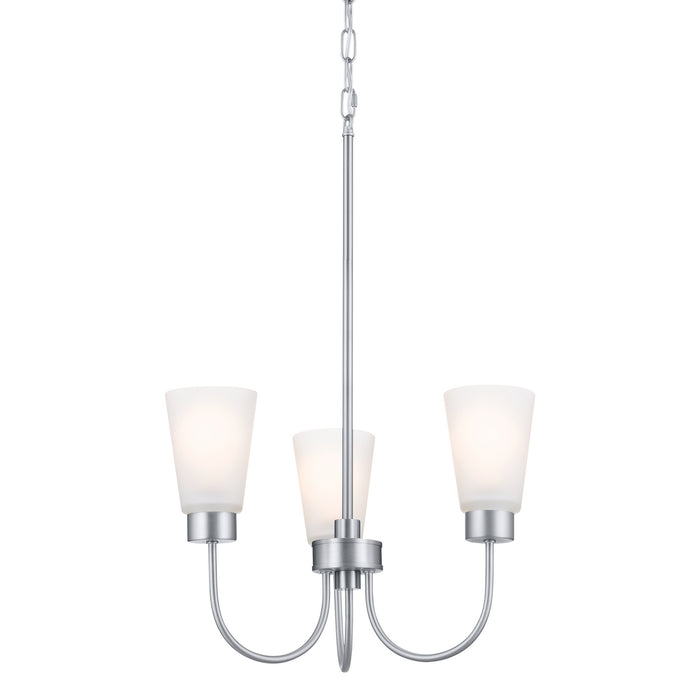 Kichler 52442NI Three Light Chandelier, Brushed Nickel