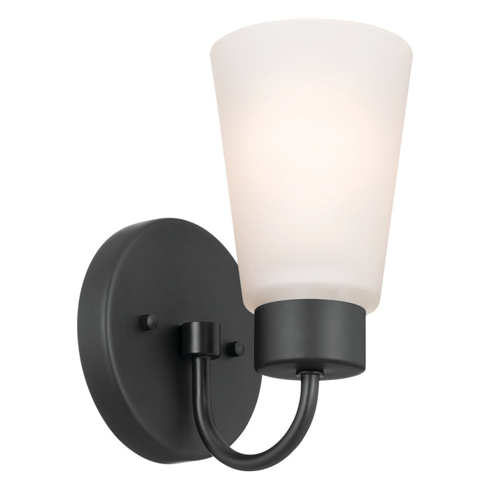 Kichler 52445BK One Light Wall Sconce, Black