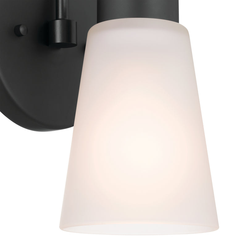 Kichler 52445BK One Light Wall Sconce, Black
