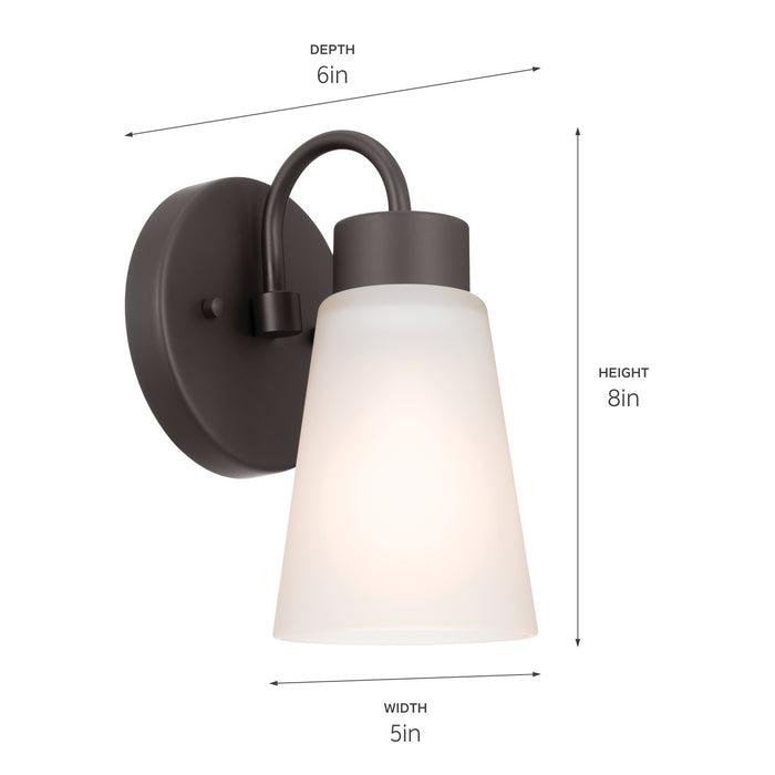 Kichler 52445OZ One Light Wall Sconce, Olde Bronze