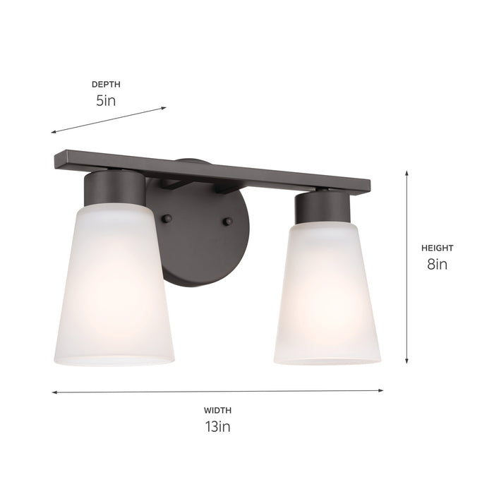 Kichler 55120OZ Two Light Bath, Olde Bronze