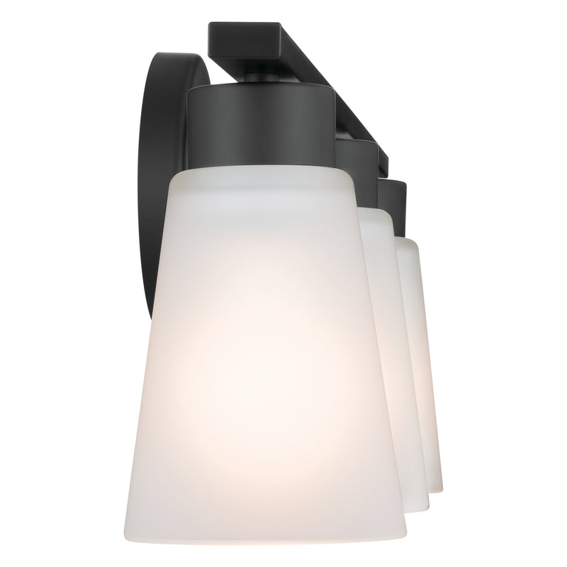 Kichler 55121BK Three Light Bath, Black