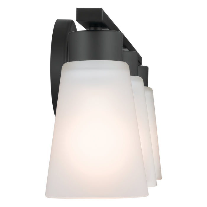 Kichler 55121BK Three Light Bath, Black