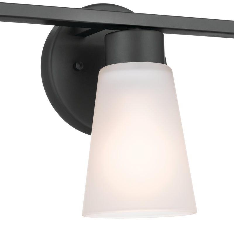 Kichler 55121BK Three Light Bath, Black
