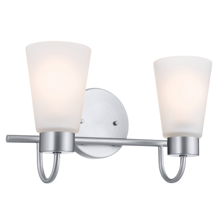 Kichler 55125NI Two Light Bath, Brushed Nickel