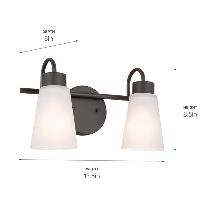 Kichler 55125OZ Two Light Bath, Olde Bronze