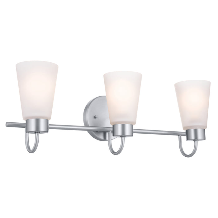 Kichler 55126NI Three Light Bath, Brushed Nickel