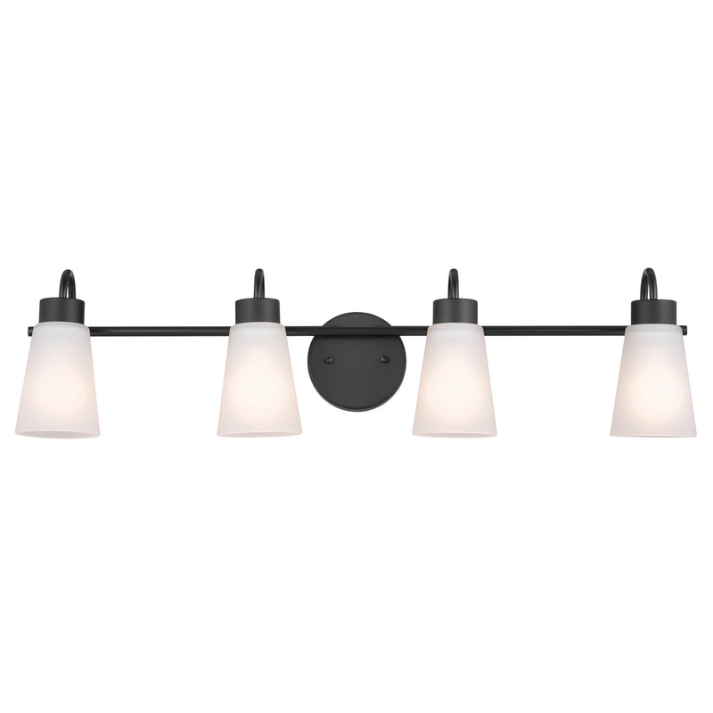 Kichler 55127BK Four Light Bath, Black