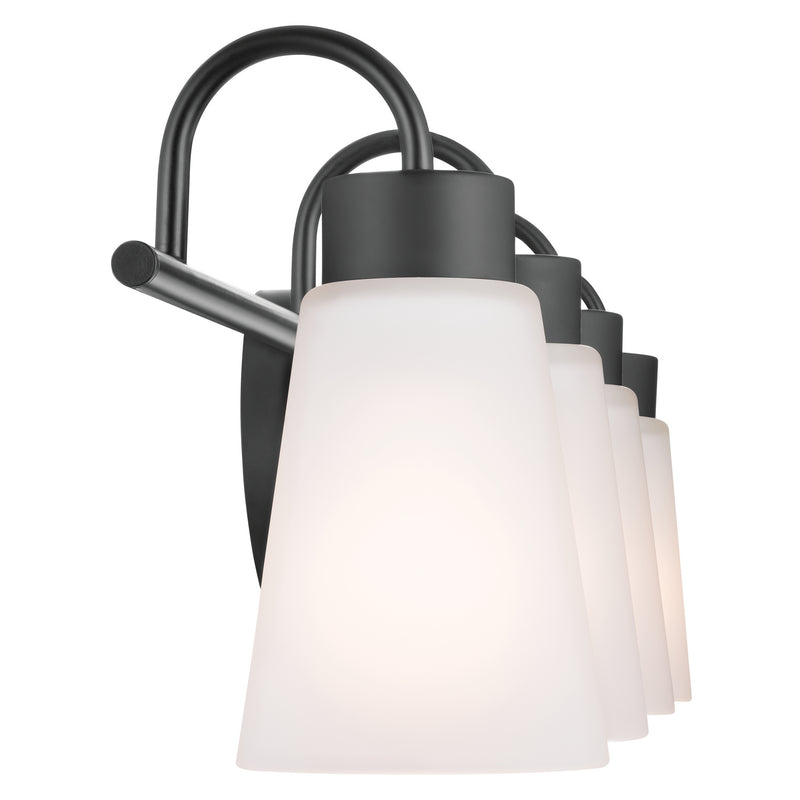 Kichler 55127BK Four Light Bath, Black