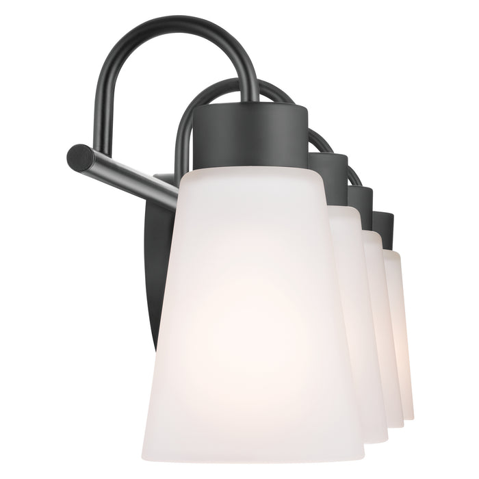 Kichler 55127BK Four Light Bath, Black