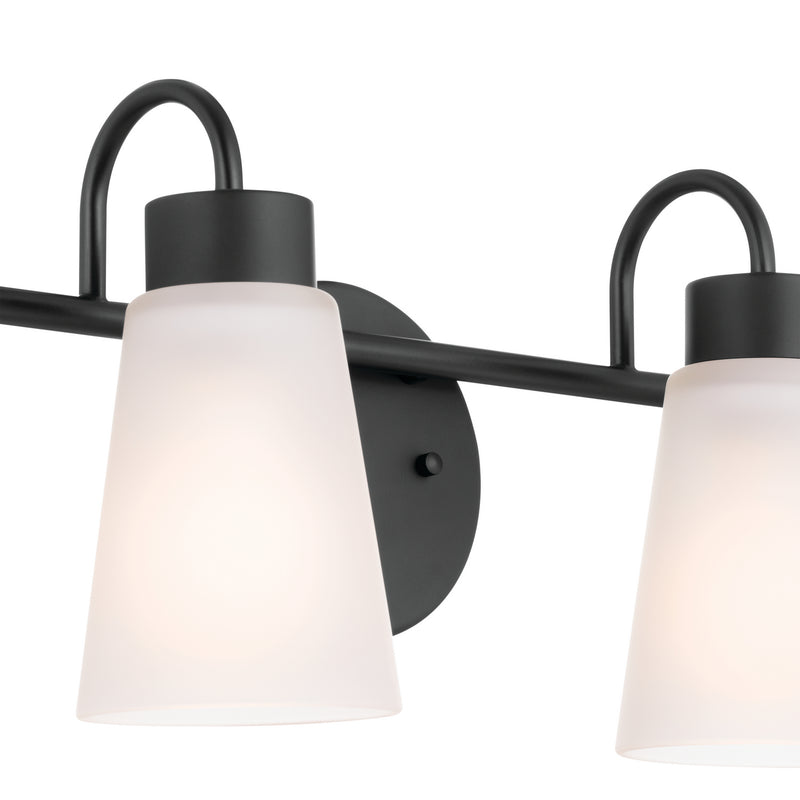 Kichler 55127BK Four Light Bath, Black