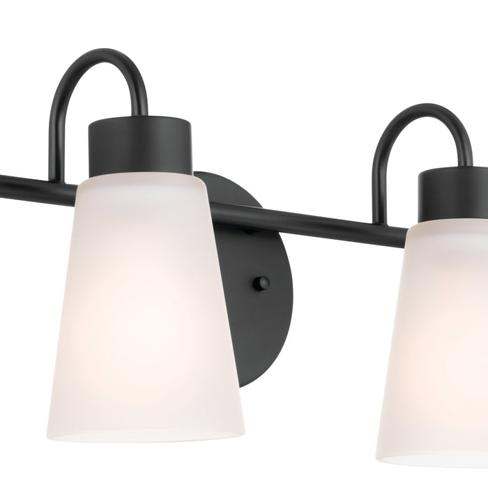 Kichler 55127BK Four Light Bath, Black