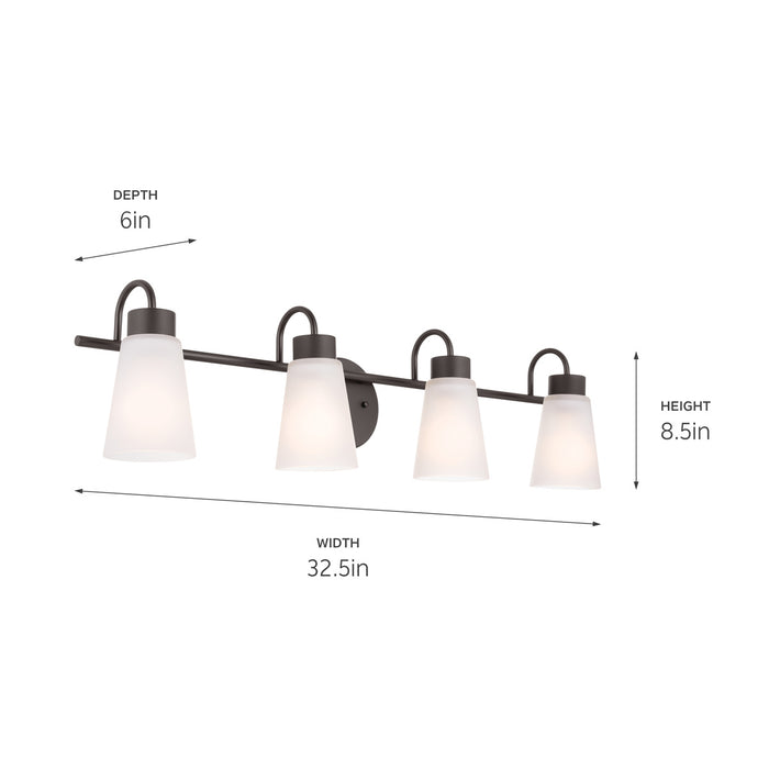 Kichler 55127OZ Four Light Bath, Olde Bronze