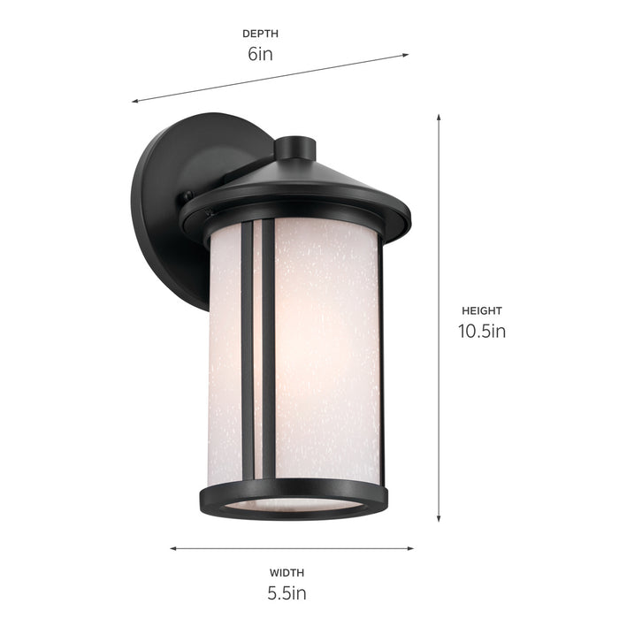 Kichler 59098BK One Light Outdoor Wall Mount, Black