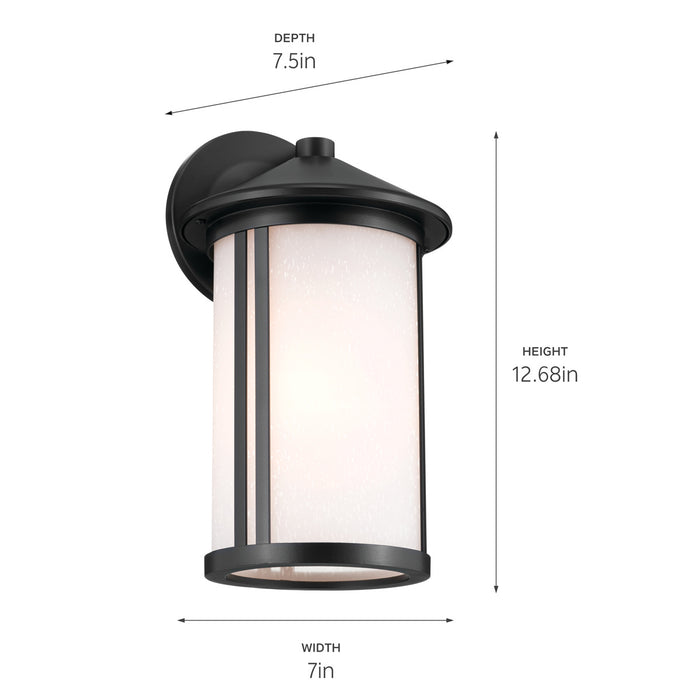 Kichler 59099BK One Light Outdoor Wall Mount, Black