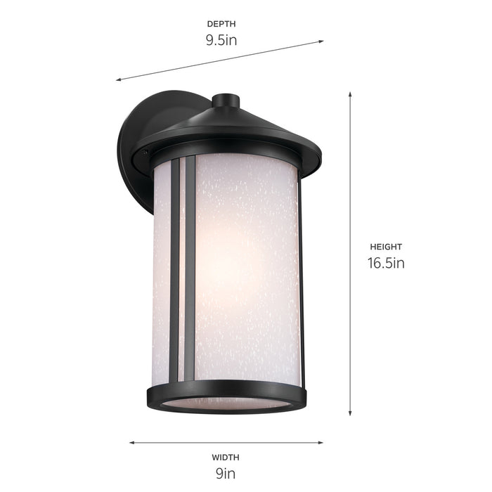 Kichler 59100BK One Light Outdoor Wall Mount, Black