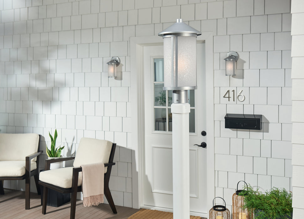 Kichler 59101BA One Light Outdoor Post Mount, Brushed Aluminum