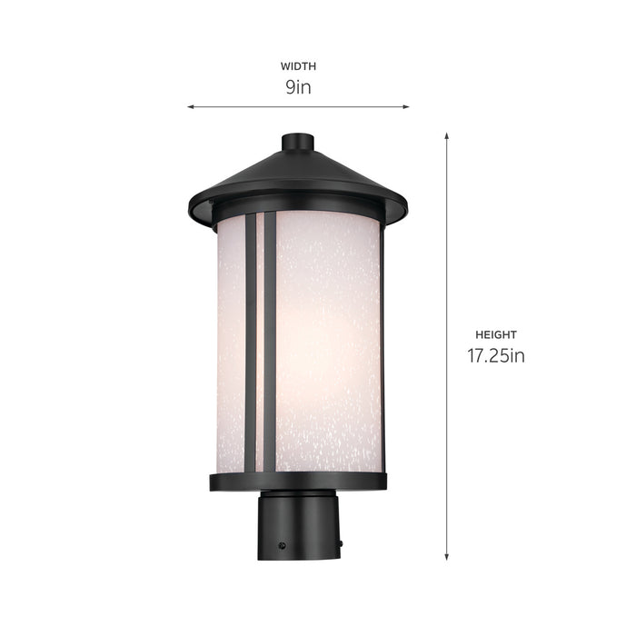 Kichler 59101BK One Light Outdoor Post Mount, Black
